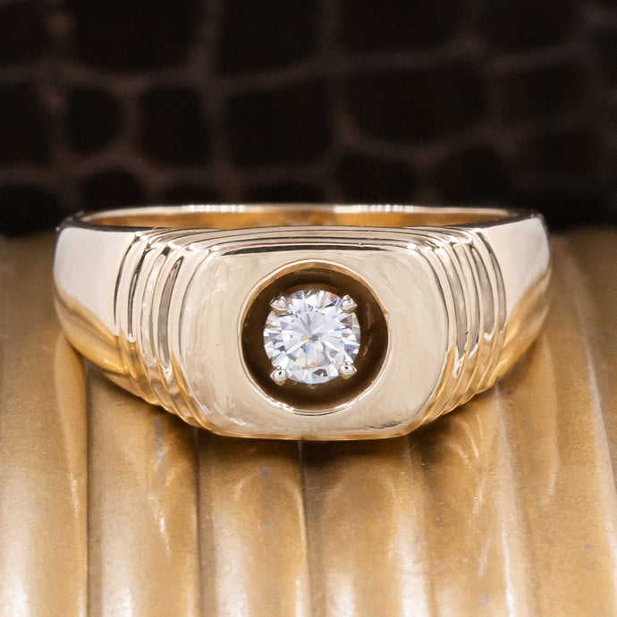Gent's Recessed Diamond Ring c1970