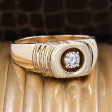 Gent's Recessed Diamond Ring c1970