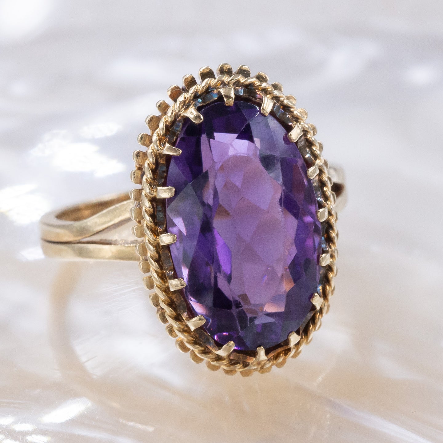 Russian Amethyst Cocktail Ring