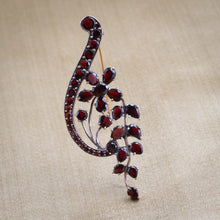 1870s-80s Bohemian Garnet 10k Handmade Pin