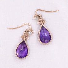 Amethyst & Pearl Earrings c1910
