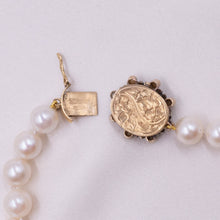 Pearl Necklace with Amethyst Clasp c1930