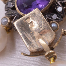 Pearl Necklace with Amethyst Clasp c1930