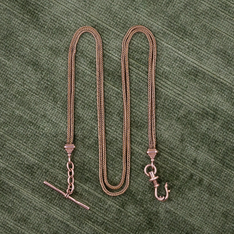 Watch Chain With Screw-On Dog Clip c1840 – Pippin Vintage Jewelry