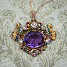 Late-Georgian Enameled Amethyst Pendant