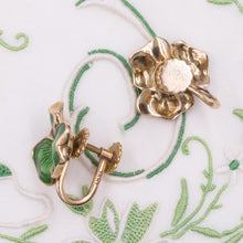 Antique Enameled Clover Earrings