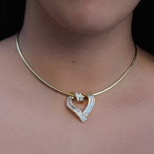 Baguette Diamond Heart Pendant