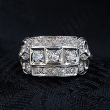 Diamond Studded Cocktail Ring c1950