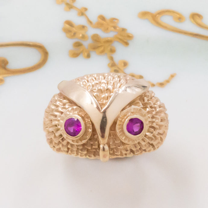 Vintage Owl Cocktail Ring