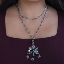 Silver & Chrysoprase Pendant c1930