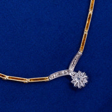 Starry Diamond Drop Collar Necklace c1980