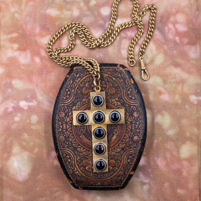 Victorian Cross with Scottish Banded Agate