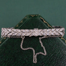Art Deco Kozibe Diamond Bracelet with Emeralds c1920