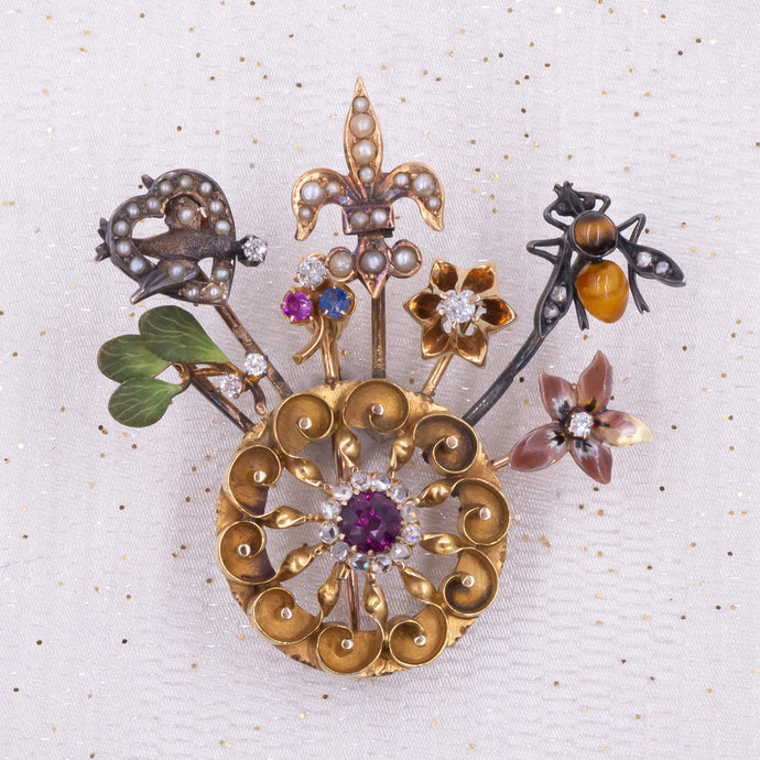 Antique Stickpin Collection Brooch c1930