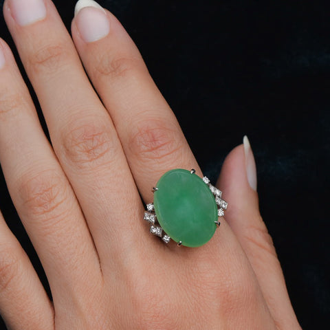 'Fei Cui' Jade & Diamond Ring