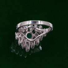 Colombian Emerald & Diamond Steps Ring c1950