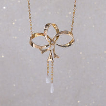 Seed Pearl Bow Lavaliere c1880