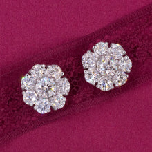 Diamond Cluster Stud Earrings c1940