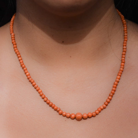 Antique Coral Bead Necklace