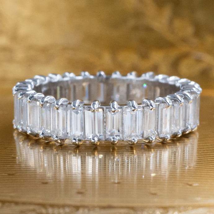 Emerald-Cut Diamond Eternity Band c1950