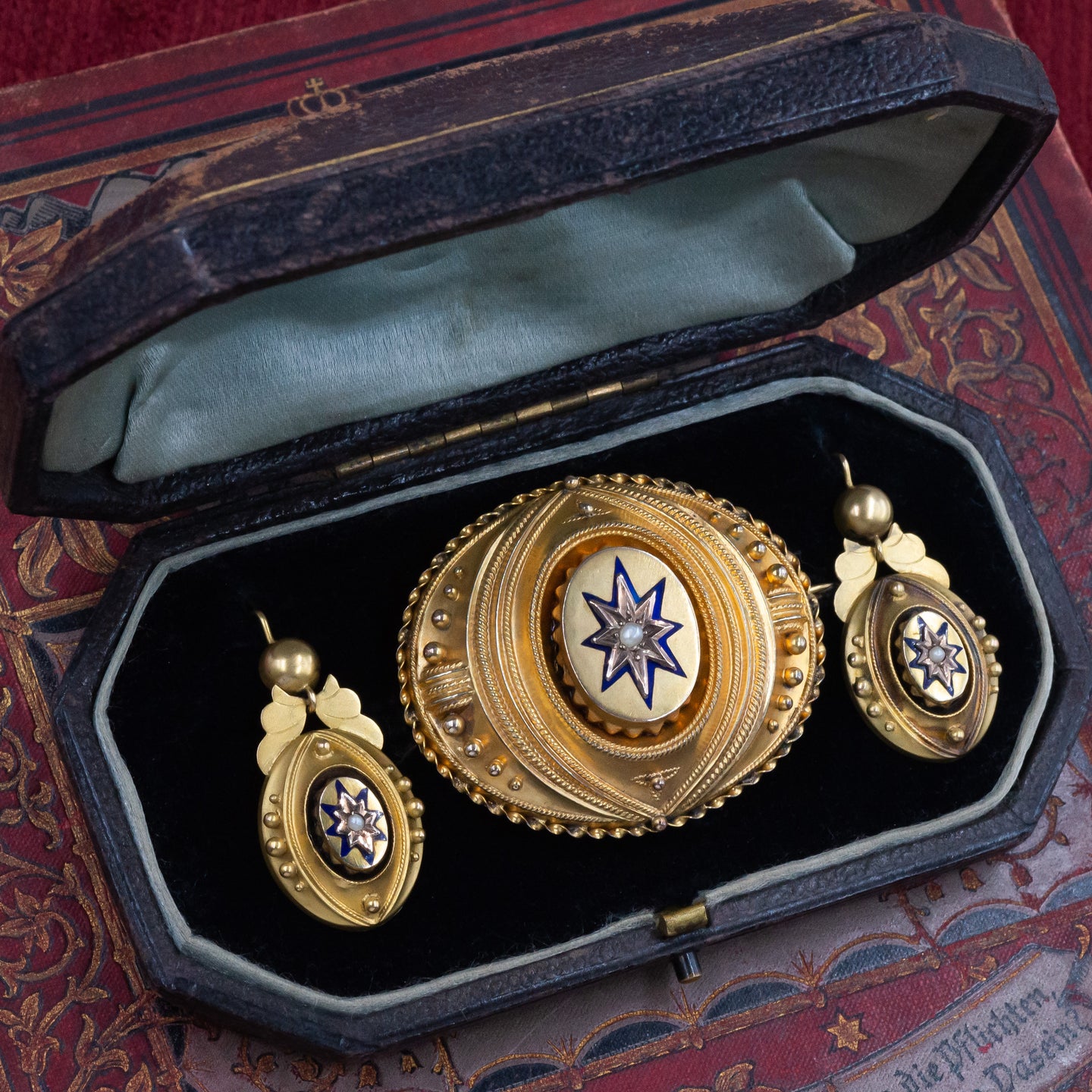 Etruscan Revival Set in Original Box c1880