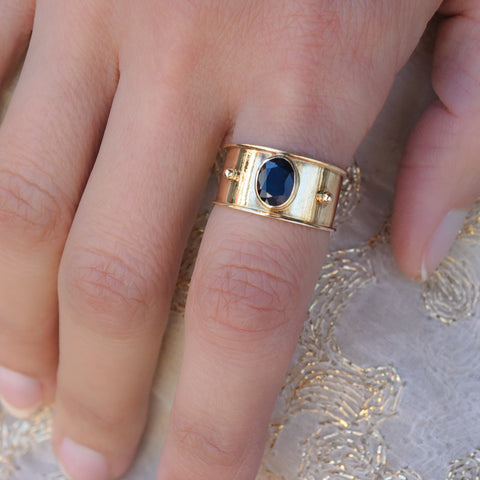 Handmade Sapphire Cigar Band c1990