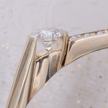 Asymmetrical Tension-Set Diamond Bangle c1980