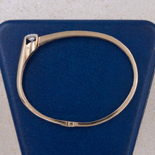 Asymmetrical Tension-Set Diamond Bangle c1980