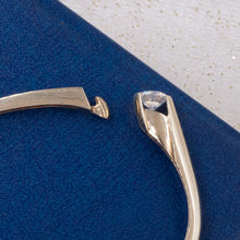 Asymmetrical Tension-Set Diamond Bangle c1980