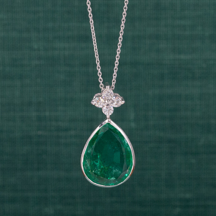 Emerald Pear Drop Pendant