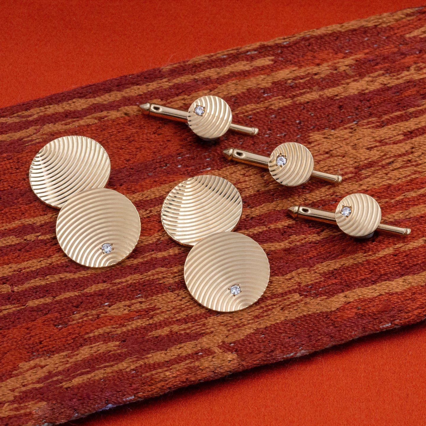 Men's Dress Shirt Stud Set C. 1930s Pippin Vintage Jewelry Men's Dress Shirt Stud Set C. 1930s Pippin Vintage Jewelry