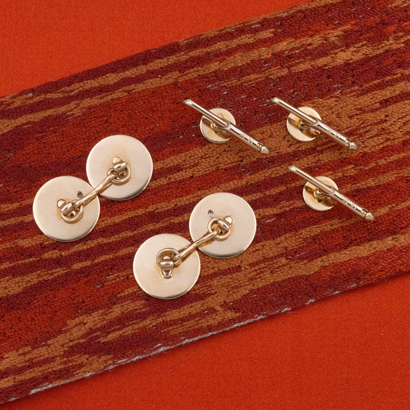 Men's Dress Shirt Stud Set C. 1930s Pippin Vintage Jewelry Men's Dress Shirt Stud Set C. 1930s Pippin Vintage Jewelry