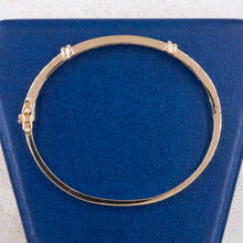 Gold Channel-Set Diamond Bangle c1980