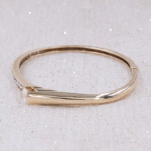 Asymmetrical Tension-Set Diamond Bangle c1980