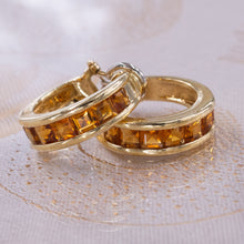 Madeira Citrine Hoop Earrings