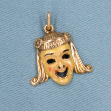 Antique Enameled Mask Charm