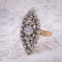 Georgian Rose-Cut Diamond Navette Ring