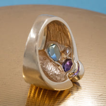 Multi-Gem Cocktail Ring c1980