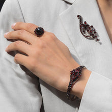Bohemian Garnet Bangle c1890