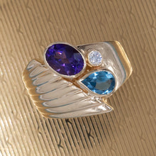 Multi-Gem Cocktail Ring c1980