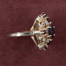 Victorian Revival Garnet Cocktail Ring