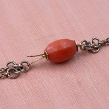 Victorian Coral Cameo Necklace with Greek Gods