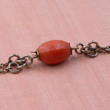 Victorian Coral Cameo Necklace with Greek Gods
