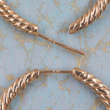 Gold Rope Hoop Earrings