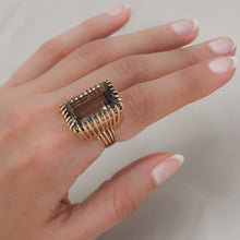 Smoky Quartz Cocktail Ring c1950