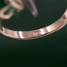 Emerald Ring with Trillion-Cut Diamonds c1980