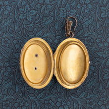 Victorian Locket with Dove and Turquoise Forget-me-nots c1870