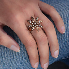 Antique Pearl Starburst Ring