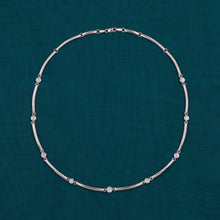 Platinum & Diamond Station Necklace