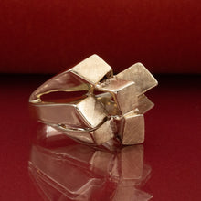 Brutalist Geometric Ring C. 1970s